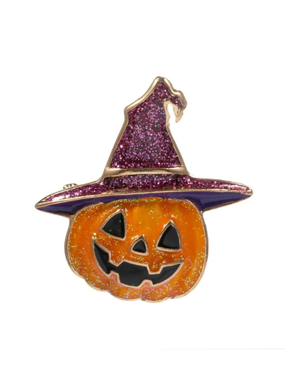 Tigerstars Witch Hat Jack O Lantern Pumpkin Shaped Halloween Pin Brooch